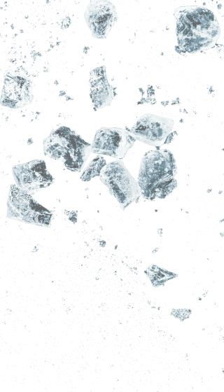 Letící kostky ledu