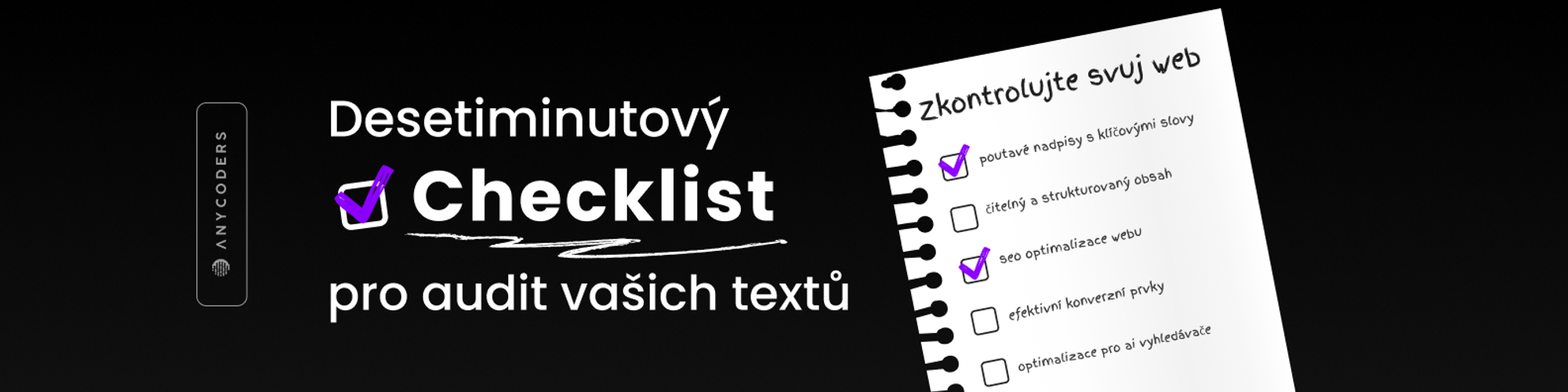 Zkontrolujte svůj web: 10minutový checklist pro audit vašich textů